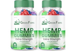 PURVIA (2 Pack) Green Farms Hemp Gummies - Official Formula - Green Farms Gummies with Hemp Extract 500 mg Extra Strength Performance Hemp Blend, Great Taste, Big Size Gummy, New 2023 1500mg (120 Gummies)