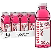 Vitaminwater Zero Power-c, Dragonfruit Flavored, Electrolyte Enhanced Bottled Water with Vitamin b5, b6, b12, 20 Fl Oz, 12 Pack
