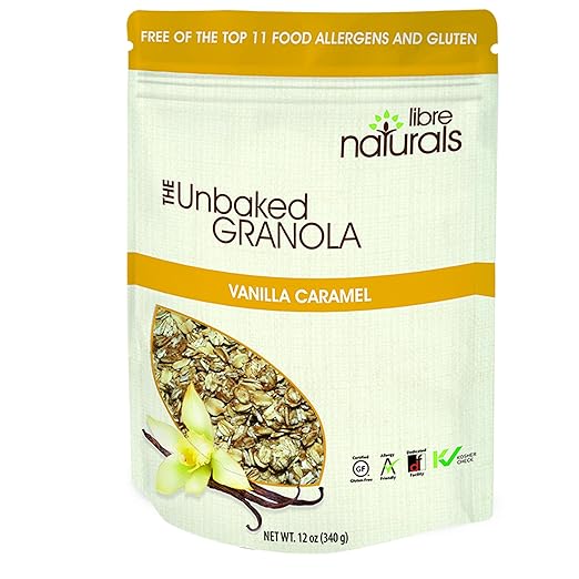 Libre Naturals Vanilla Caramel Unbaked Raw Granola (Nut Free, Gluten Free)