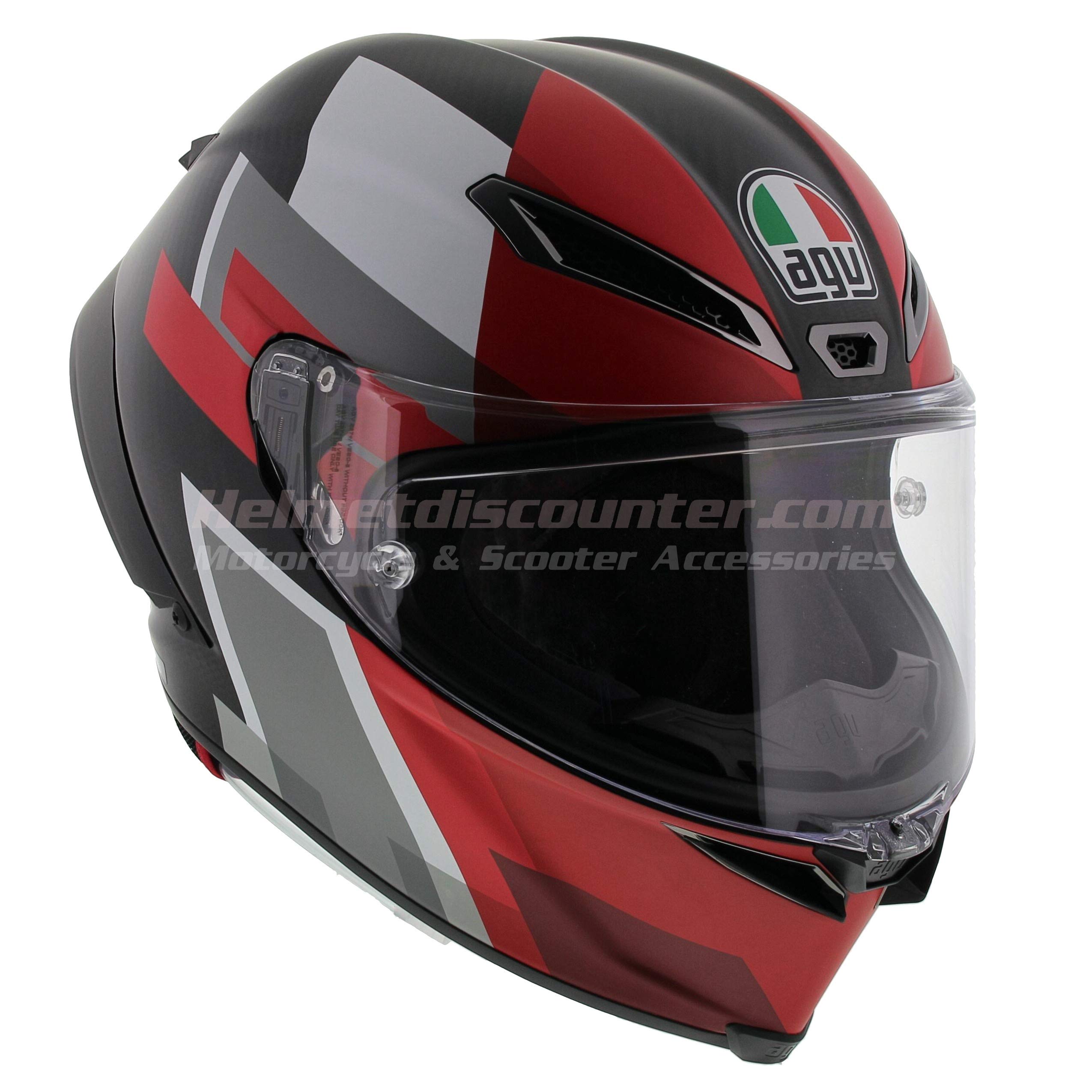 AGV Pista GP RR - Competizione - Carbon/White/Red- Motorcycle Helmet - Size (ML)
