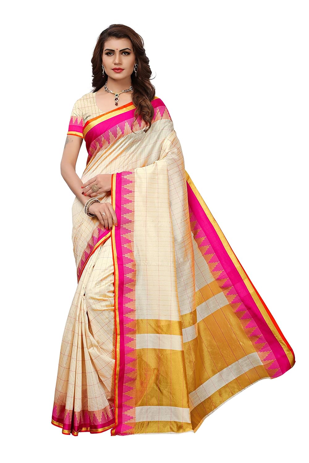 anni designer silk saree with blouse piece