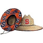 FOCO NCAA Mens NCAA College Team Logo Floral Lifeguard Beach Straw Sun Hat