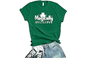 DECRUM St Patricks Day Shirt Women - Magically Delicious Shenanigans Shamrock Patty's Irish Saint Patricks Day Outfits