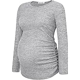 Smallshow Women's Maternity Sweater Shirt Long Sleeve Pregnancy Top Clothes