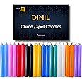 Dinil – 20 Assorted Color Spell/Chime Candles – Premium Mini Taper Candles for Rituals, Prayer, Birthdays, Meditation, Altar, Spells, Chime Candles - 4 Inch Tall (Multi-Colored)