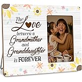 DIMSEOIUS Love Grandma Gifts Picture Frame, Grandmother Gift from Granddaughter, Grandmother and Granddaughter is Forever Frames Fits 4x6 Photo