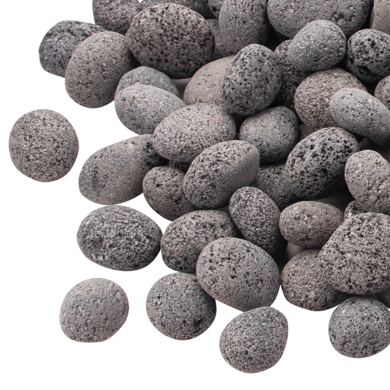 Photo 1 of 18.2 Pounds Black Lava Rocks for Fire Pit,Natural Lava Fire Stones,Volcanic Rock for Gas Fire Pit and Fireplace (1.1"-2.1")