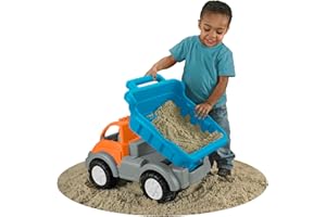 American Plastic Toys Kids Gigantic Dump Truck, Made In USA, Tilting Dump Bed, Knobby Wheels, & Metal Axles Fit for Indoors & Outdoors, Haul Sand, Dirt, or Toys, for Ages 2 and Up (Color May Vary)
