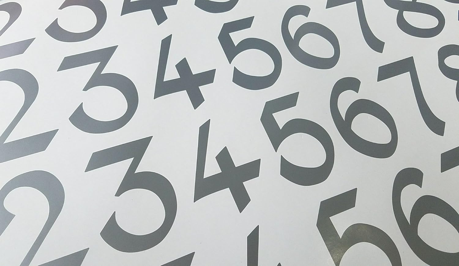 Vintage Style Die Cut Vinyl Numbers (2 inch, Metallic
