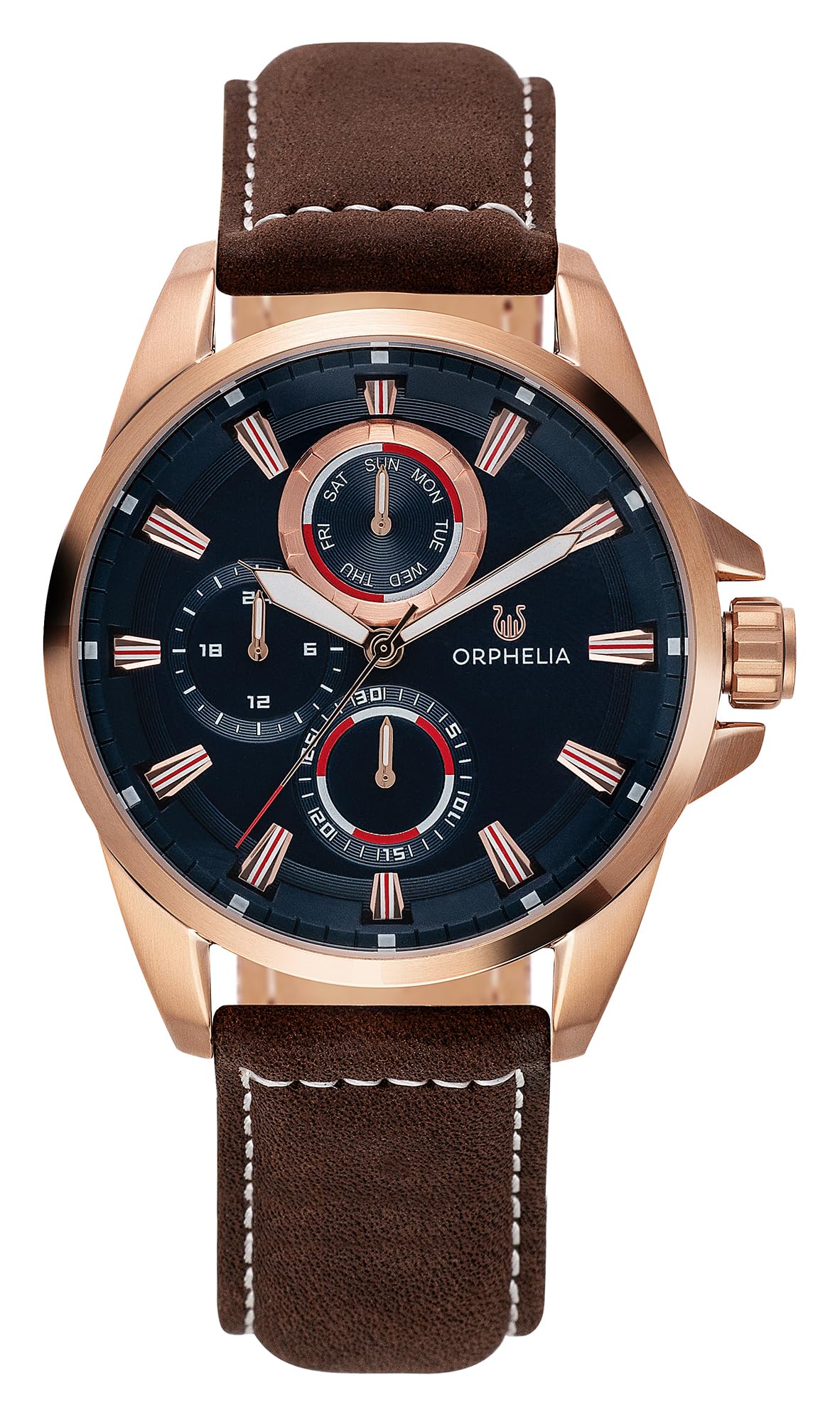 Orphelia Men's Multi Dial Quartz Watch with Leather Strap OR71902