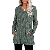 WIHOLL Womens Tops Fall Fahion 2025 Long Sleeve Shirts Casual Lightweight Tunic Sweaters Fashion Winter Clothing