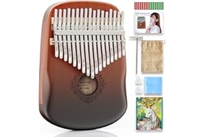Heefrole Kalimba Thumb Piano 17 Key, Portable Finger Piano Kalimba Musical Instrument Advanced Solid Mahogany Mbira Finger Thumb Piano Kalimba 17 Key for Kids Adults Beginners Music Enthusiasts