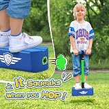 Toyzey Pogo Stick for Kids Green Blue - Foam Handle Safe Durable Toy view 2