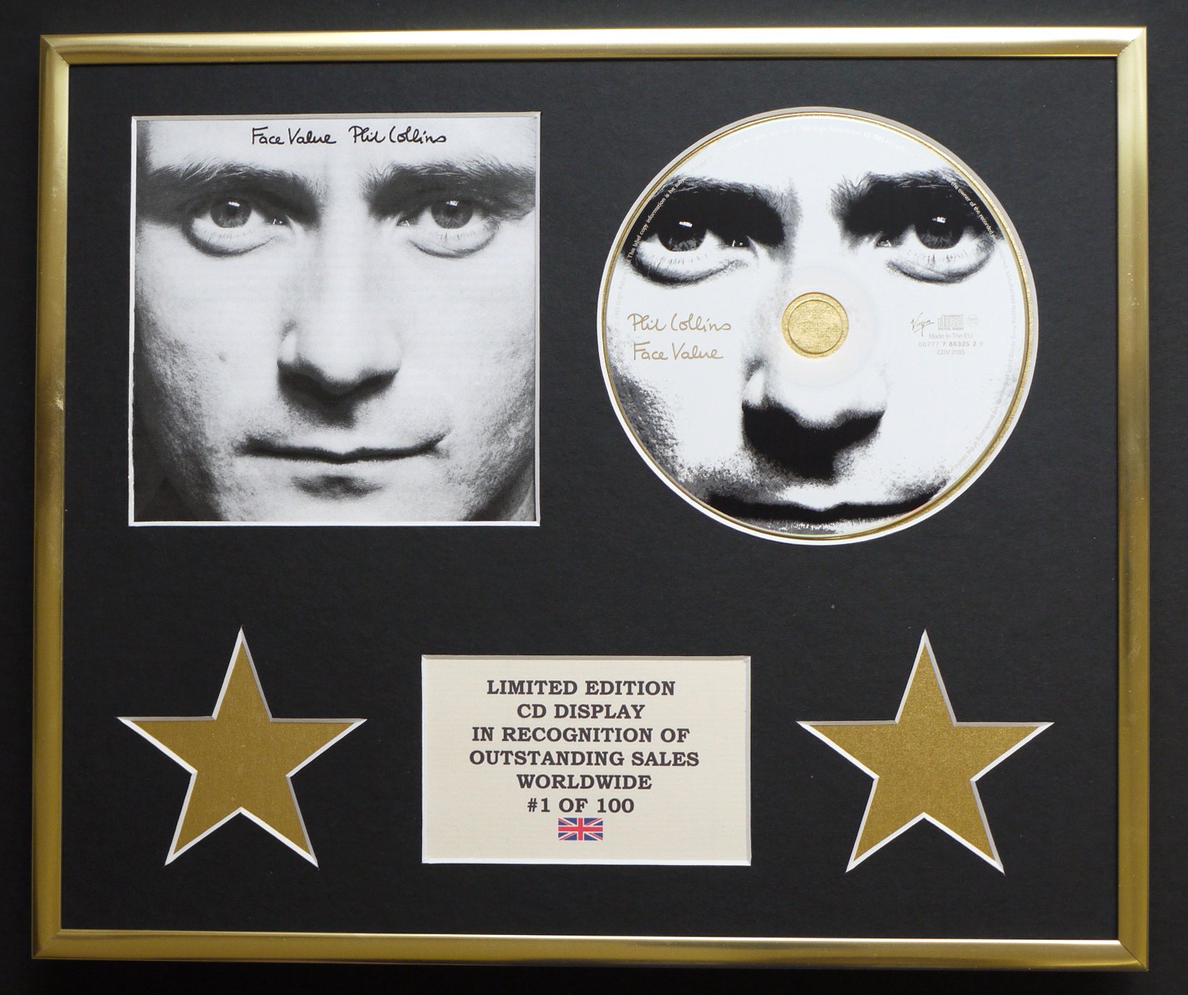 PHIL COLLINS/CD DISPLAY/LIMITED EDITION/COA/FACE VALUE