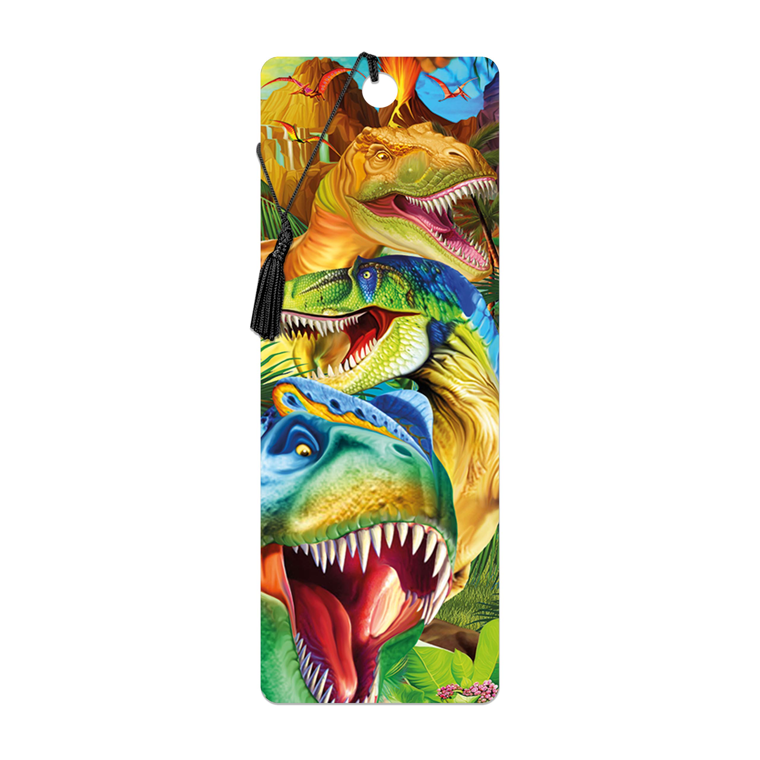 3D LiveLife Bookmark - Dino Smiles from Deluxebase. A Dinosaur Bookmark with lenticular 3D Artwork Licensed from Renowned Artist Michael Searle
