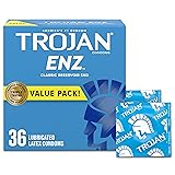 TROJAN ENZ Lubricated Condoms, Latex Condoms For
