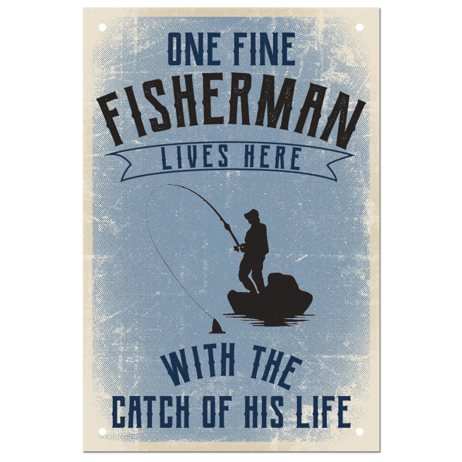 SUPERDANT Fisherman Tin Sign Fishing Boat Vintage Metal Tin Sign Funny Signs and Plaque Metal Wall Art Metal Sign for Fishing Tackle Store Fish Tank Garage Farmhouse Home Man Cave