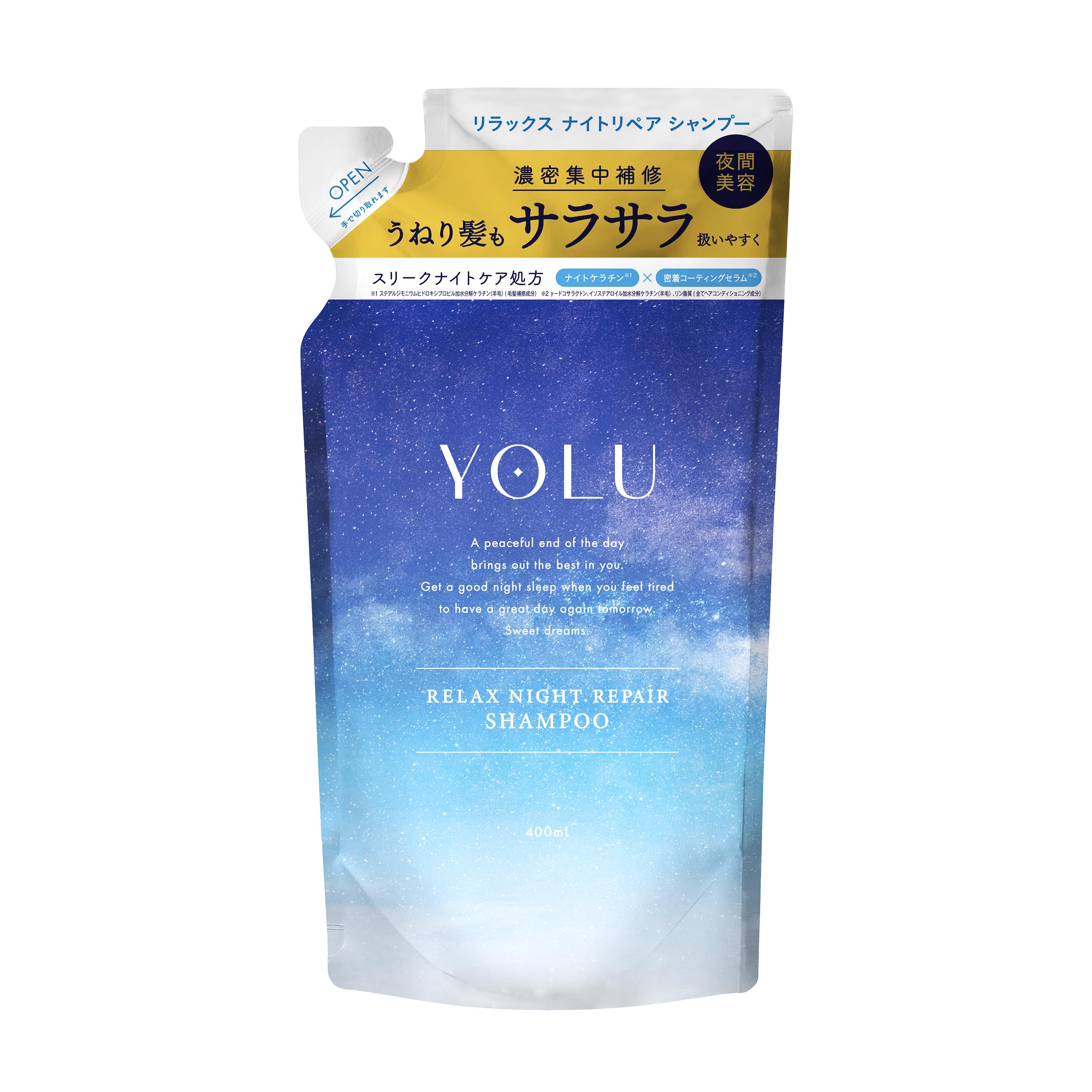YOLU Night Beauty Shampoo Refill 400ml - Relax Night Repair
