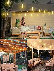 Larkvue 49FT Outdoor String Lights, Patio Lights
