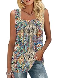 KTILG Womens Tops Dressy Casual Sleeveless Tank Top