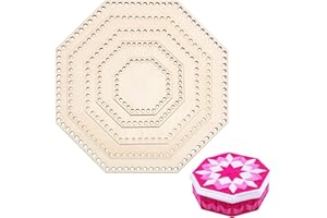 Yayatty 5 PCS Wooden Basket Bottom, Hexagonal Crochet Knitting Basket Wood Base Shaper for DIY Basket Craft Weaving Making Supplies