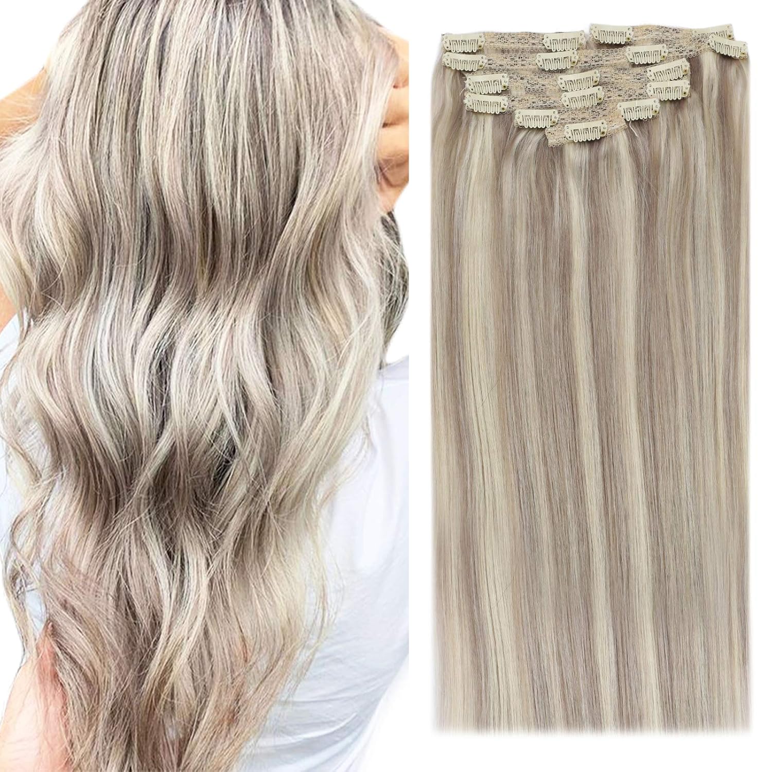 Sunny Hair Extensions Real Clip in 16inch Real Human Hair