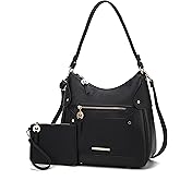 MKF Collection Shoulder Bag for Women & Wristlet Pouch, Vegan Leather Handbag Set Top-Handle Tote Handbag Purse by Mia k