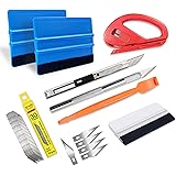 tiptopcarbon Car Vinyl Wrap Window Tint Film Tool Kits with Felt Squeegee Wrap Stick for Vinyl Installation 22 pcs/Pack