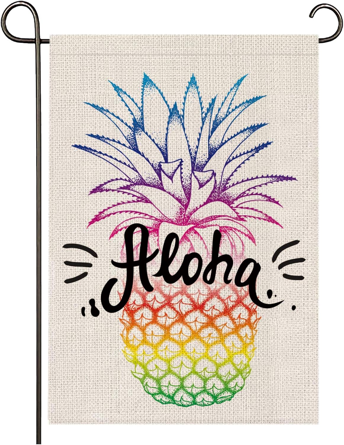 onetoze Pineapple Garden Flag Aloha Garden Flag Welcome Garden Flag,12.5