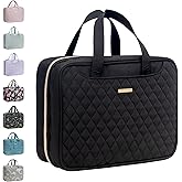 Everfun Hanging Travel Toiletry Bag Valentine's Day Gifts for Women Traveling With Leakproof Compartment Makeup Cosmetic Organizer Dopp Kit Travel Accessories Essentials Must Have