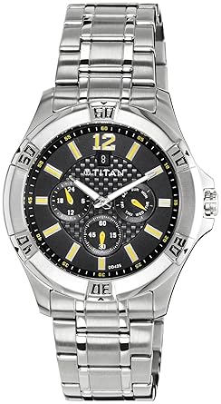 Titan Analog Black Dial Mens Watch - 1622SM01J