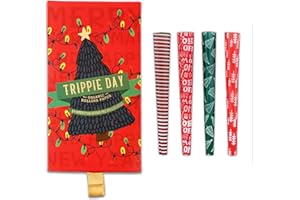 Trippie Day Printed Pre-Rolled Cones - 24 Pack with 4 Unique Holiday Christmas Designs | 1 1/4 Size | Food-Grade Soy Ink Safe for Consumption | Giftable Box for Festive Celebrations