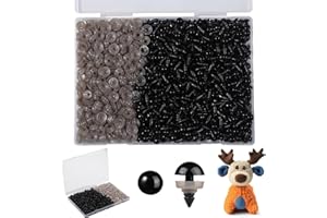 Vanblue 800PCS 10mm Safety Eyes for Crocheting with Washers Black Plastic Safety Eyes for Amigurumi Crochet Eyes Amigurumi Eyes for Crochet Animals Stuffed Animals Teddy Bear Crochet Toy
