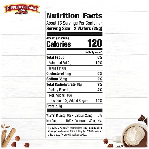 PEPPERIDGE FARM PIROUETTE COOKIES, CHOCOLATE FUDGE CRÉME FILLED WAFERS, 13.5 OZ TIN