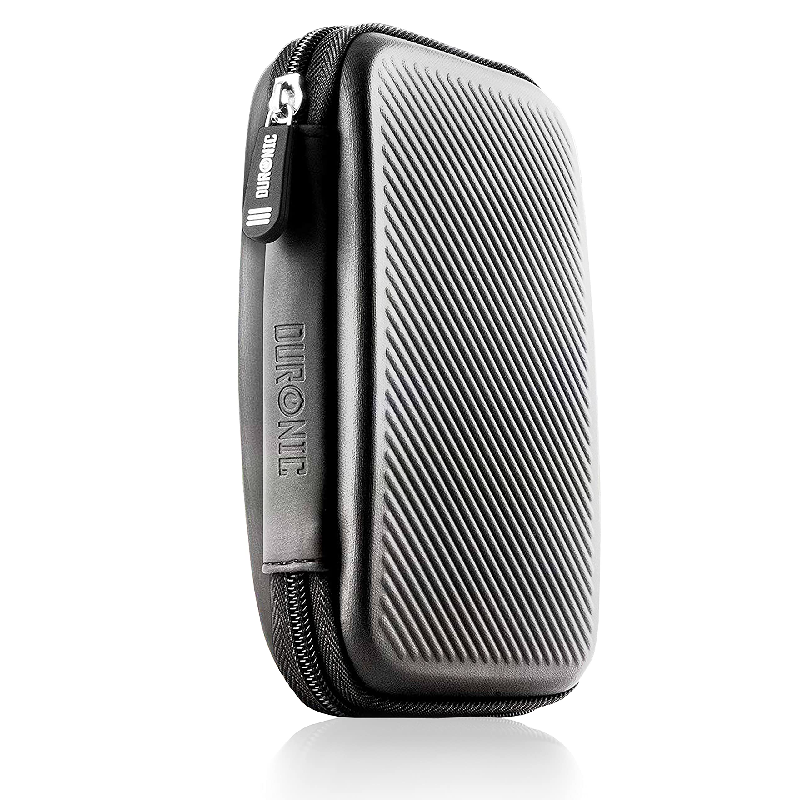 Duronic HDC2/GY Portable EVA External Hard Drive & Cable Storage Case, Lightweight Protective Case Suitable for WE/Western Toshiba Buffalo Hitachi Seagate Samsung Grey