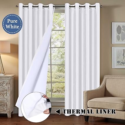 Draperies Curtains Blackout Curtain Navy Nickel Grommet Top