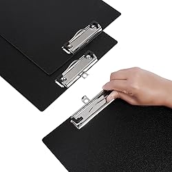 BOMKEE Black Clipboard, 10 Pack A4 Letter Size