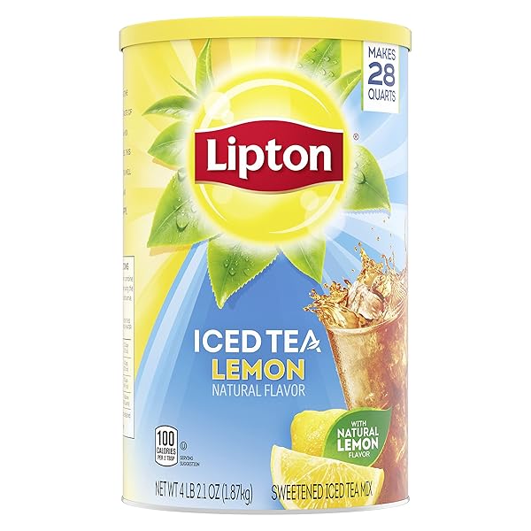 LIPTON LEMON POWDERED ICED TEA, SWEETENED, MAKES 28 QUARTS