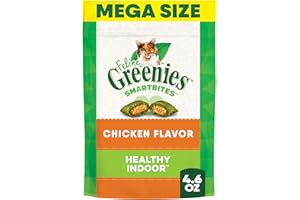 Greenies Feline Smartbites Healthy Indoor Cat Treats, Chicken Flavor, 4.6 oz. Pack