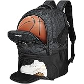 Soccer Backpack for Men and Women,Sports Bag with Ball Compartment,Gym Backpack with Shoe Compartment