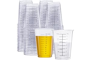 GUSTO [10 oz. - 25 Count] Multipurpose Disposable Measuring Cups - Baking, Cooking, Epoxy Resin, Mixing & Measuring Cups (For