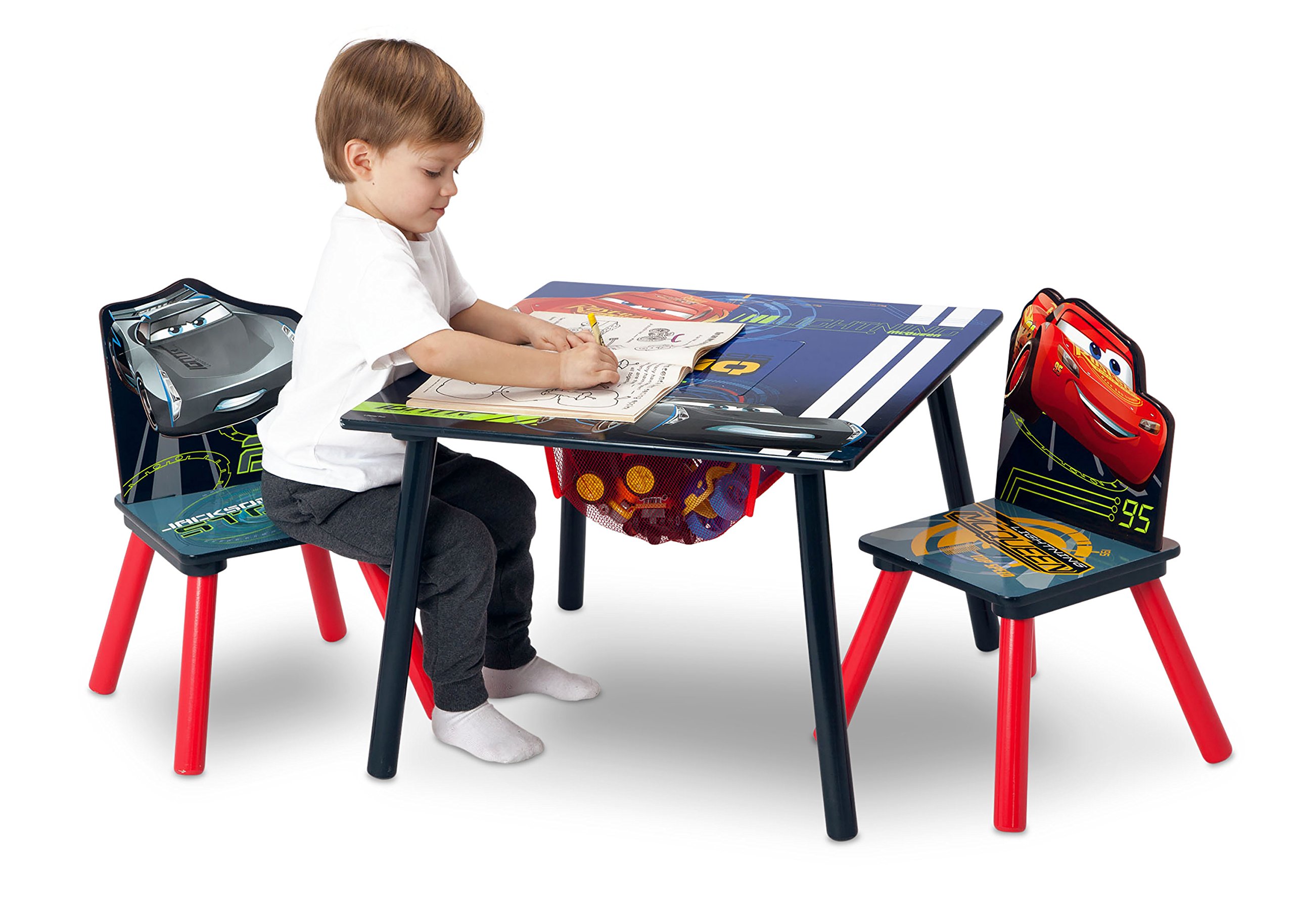 Delta Children Table and Chair Set with Storage, Disney/Pixar Cars