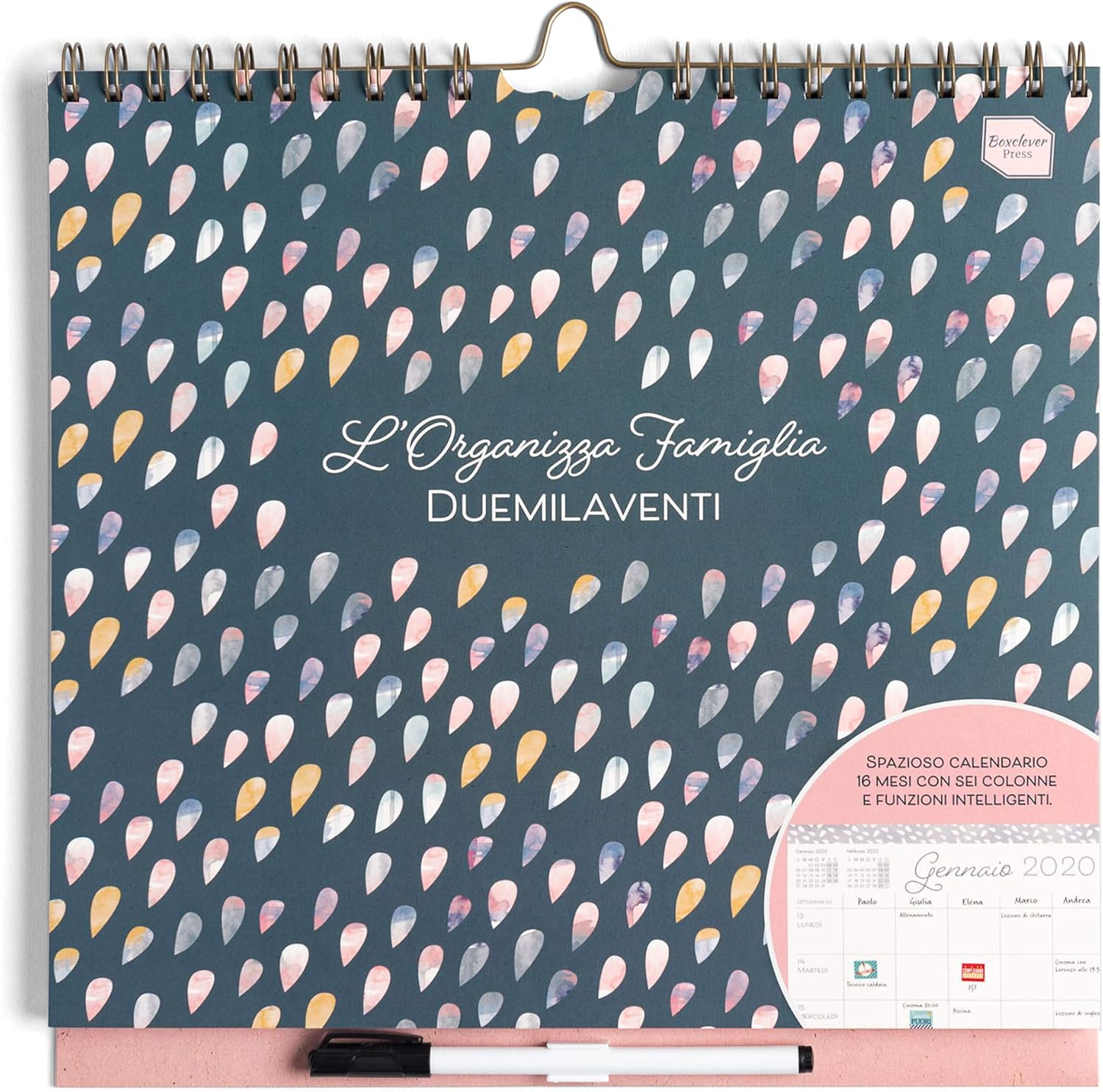 home organizer per posta e calendario da appendere