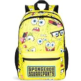 Get Trend SpongeBob Squarepants Boys Backpack, Padded Straps, 17 in | Lightweight Elementary School Bag, Sports Holiday Casual Travel Book Bag, Back to School Supplies, Boys Gifts