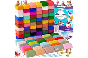 ARTPAR 90 Colors Air Dry Clay Set, 90 Individual Sealed Bags, Soft Modeling Clay for Kids Ages 3+, Non-Stick DIY Craft Suppli