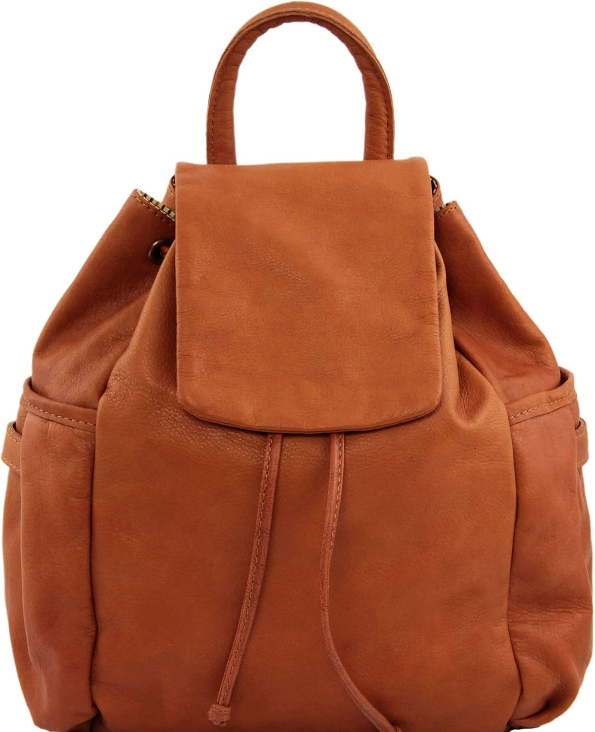 Borsa A Tracolla Silvy In Vera Pelle Cognac | Made In Italy | Design Elegante Con Tracolla Regolabile - Foto 10