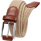 XZQTIVE Braided Stretch Belt Mens Gift Elastic Woven Belt for Golf Casual Pants Shirts Jeans