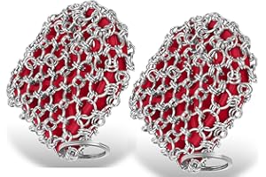 HERDA 2pack Cast Iron Scrubber Chain Mail Scrubber 316 Chainmail Scrubber for Cast Iron Pan, Silicone Insert Cast Iron Cleaner, 2pcs Cast Iron Cleaning Tools, Metal Scrub Brush Scrubber to Clean Skillet
