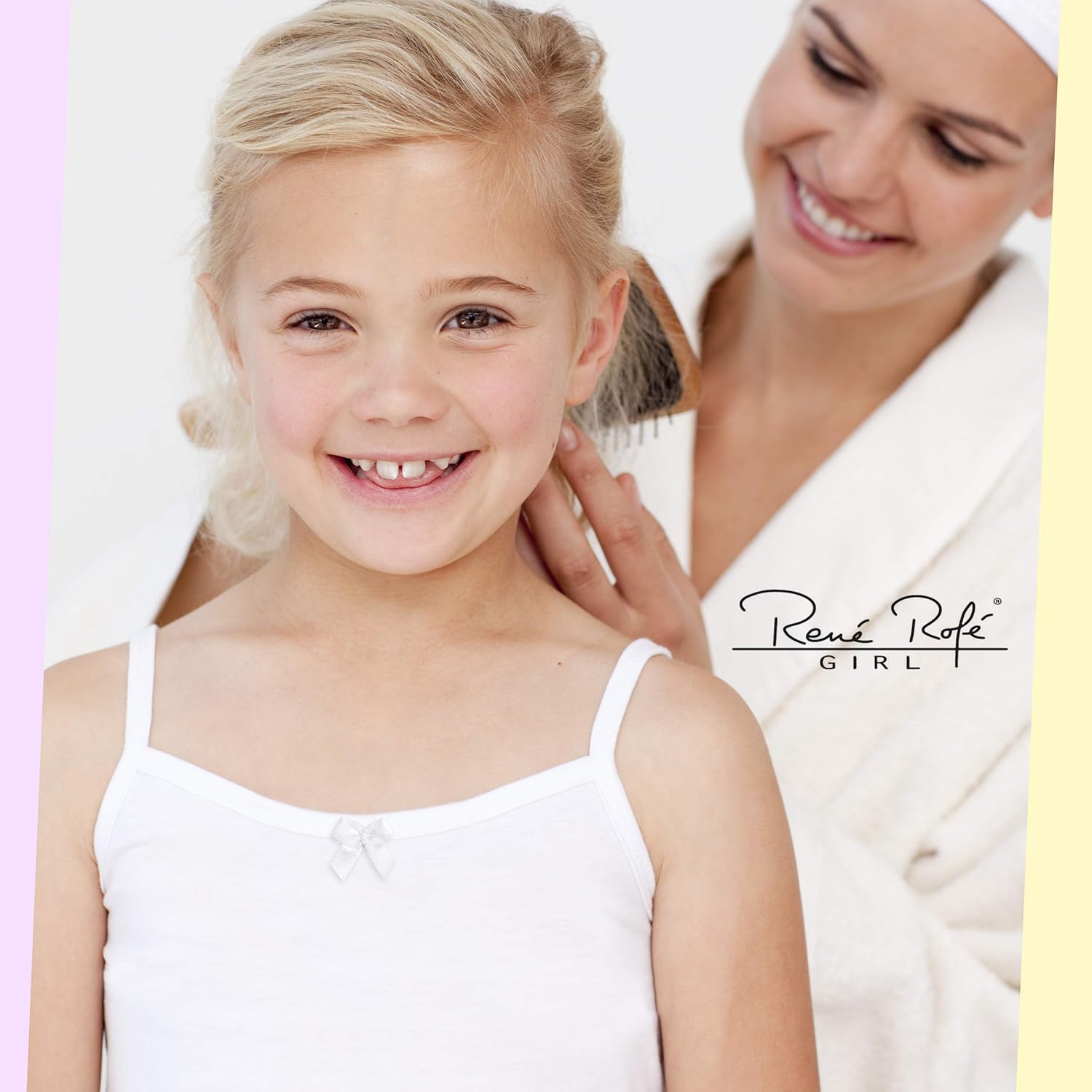 Rene Rofe Girls White Undershirt Camisole Tank Top - Supersoft Tagless Cami (6 Pack): Clothing