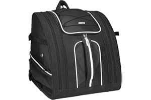 ANCHOM Ski Boot Bag, 55L Ski Boot Bag Backpack and Snowboard Backpack, Snowproof Travel Luggage for Store Boots, Jacket, Skis, Snowboard, Helmet, Goggles, Gloves & Accessories, for Men and Women